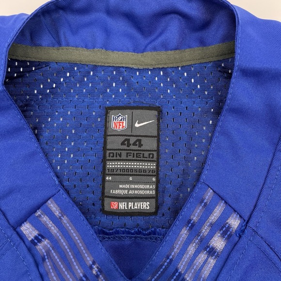 New York Giants Odell Beckham Jr. Size 44 Nike On Field Blue Football Jersey - Picture 3 of 10